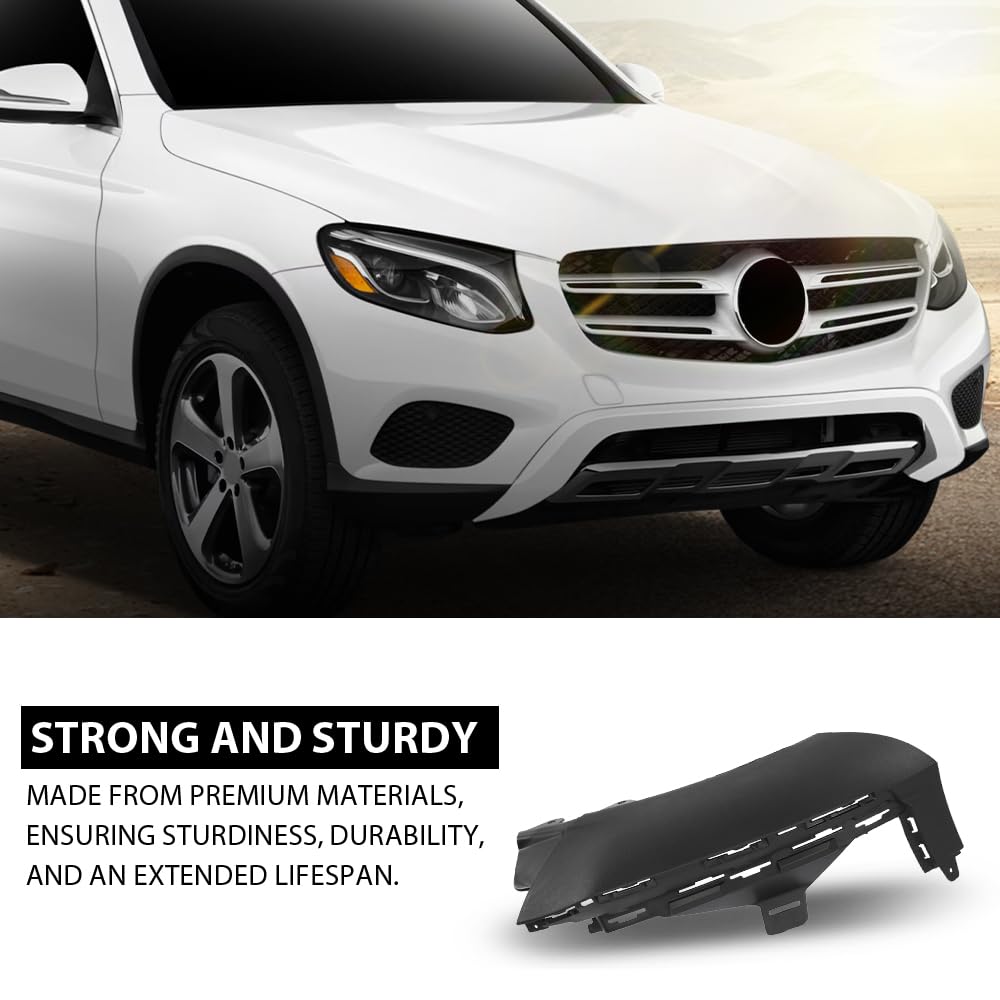 G-PLUS Front Right Bumper Lower Molding Trim Cover, Compatible with Benz X253 GLC 2016-2019, Passenger Side, A2538858000,2538858000