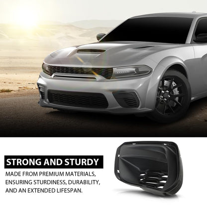 G-PLUS Front Left Bumper Fog Light Cover Compatible with Dodge Charger 2020-2023 Black