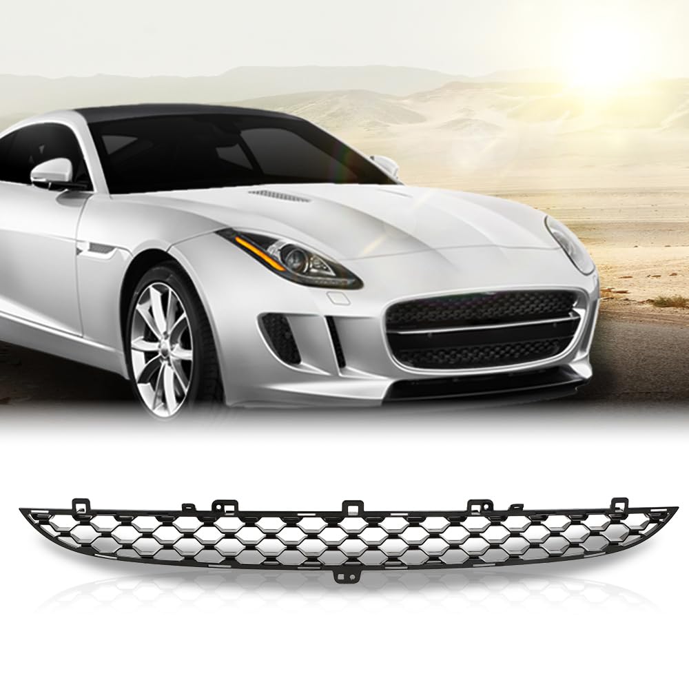 G-PLUS Front Bumper Grille Grill Compatible with Jaguar F-Type 2014-2017 Replacement for T2R2860