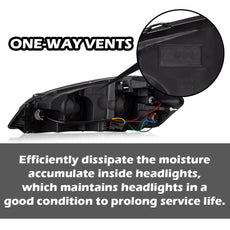 G-PLUS LED Headlights Assembly for Chevy Monte Carlo Impala 2006-2016 DRL Chrome Amber Product Features