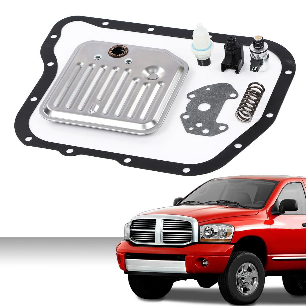 G-PLUS Transmission Filter Kit Solenoid & Sensor Fit all Chrysler Dodge Jeep Products,46RE / 47RE / 48RE / A518 / A618 automatic transmission 2000-On Black