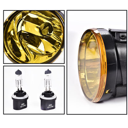 G-PLUS Bumper Fog Lights Compatible with 2004-2015 Nissan Titan/Fit 2005-2007 Nissan Armada Driving Fog Lamps w/Bulbs Left and Right Side neblineros para autos delantero faros antiniebla Yellow