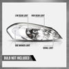 G-PLUS Headlights Assembly, Fit 2006-2007 Chevy Monte Carlo/2006-2013 Chevy Impala/2014-2016 Chevy Impala Limited Bumper Headlamps, Clear Lens Chrome Housing Clear Reflector,faros delanteros
