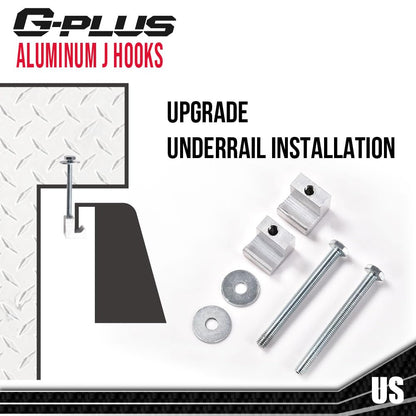 G-PLUS Truck Tool Box Mounting Kit Compatible with Tool Box Mount J Hook Toolbox Pickup Tiedown Silver
