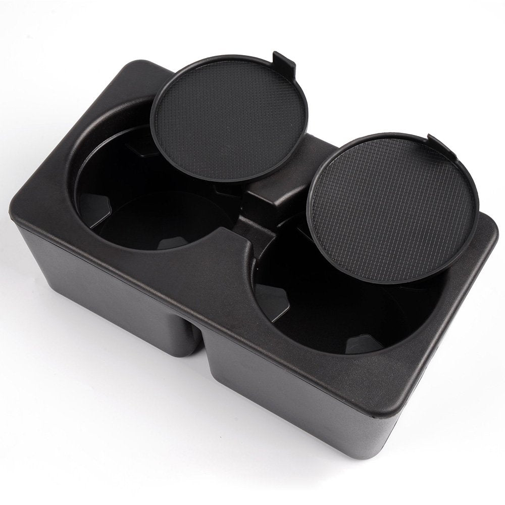 G-PLUS Floor Mounted Console Dual Cup Holder Insert Compatible with Silverado 2007-2013 /Sierra / 2007-2014 Suburban/Yukon/Tahoe Center Console Beverage Drink Insert Replacement 19154712