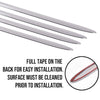G-PLUS Body Side Moldings Trim 2" Compatible with 2019-2021 Chevy Silverado Crew Cab,Chrome Garnish,4pcs