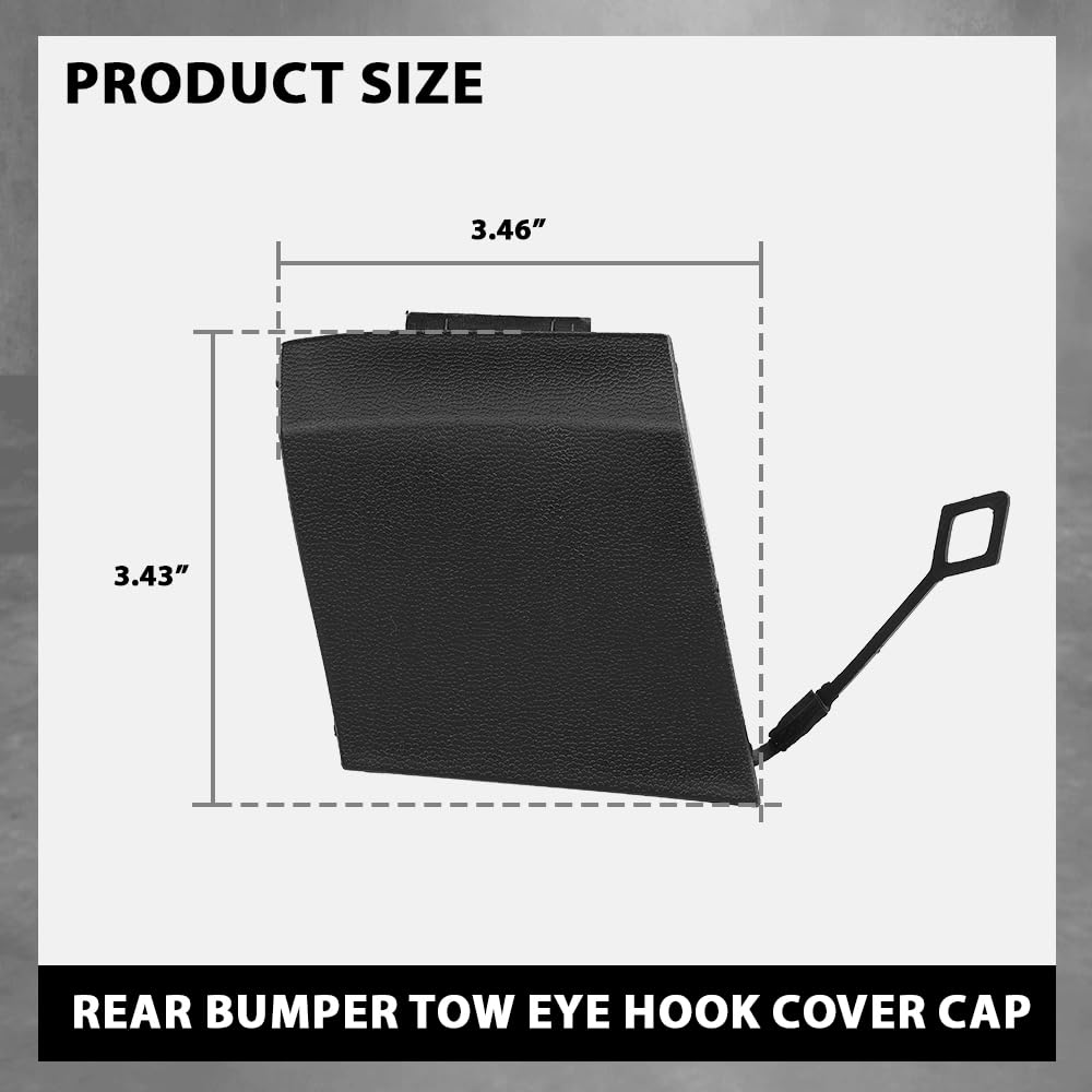 G-PLUS Rear Bumper Tow Eye Hook Cover Cap Compatible with Benz GLC 300 4Matic, Base 2.0L L4 2016-2019,Fit Benz GLC 43 for AMG 4Matic 3.0L V6 2017-2019 A2538850700