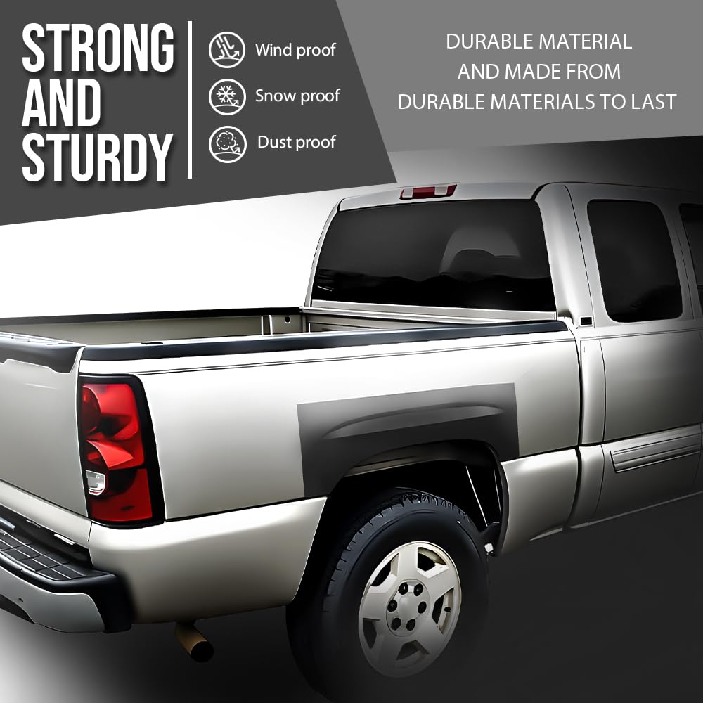 G-PLUS Wheel Arch Repair Panel Upper Rear Pair Compatible with Chevy Silverado GMC Sierra 1500 1999-2006 Not Fit 2007 New Body Style Models Black