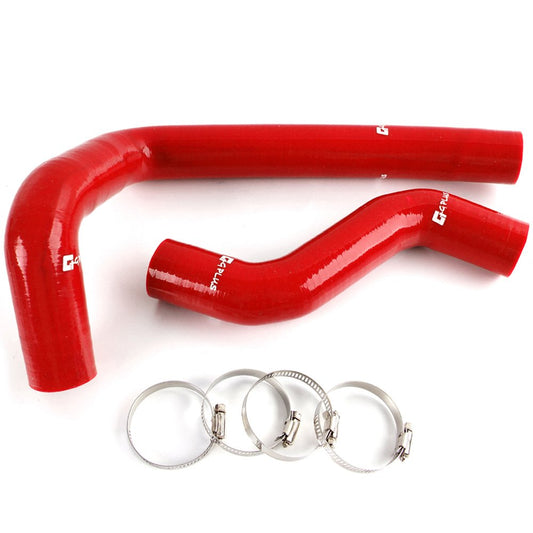 G-PLUS Silicone Radiator Hose Pipe Kit Clamps Compatible With Mazda RX7 FD3S FD 1993-1997 13B Mazdaspeed Turbo,Red