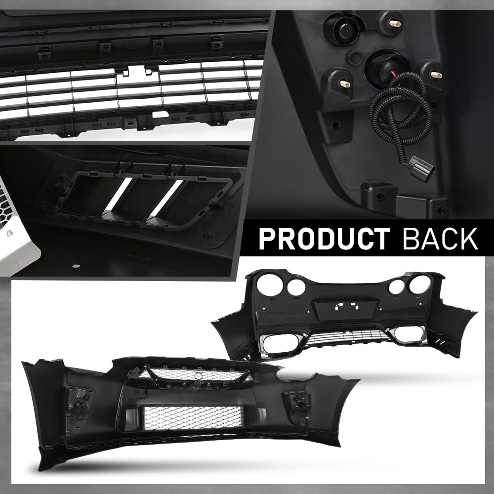 G-PLUS Front Rear Lip Bumper Guard Skid Kit Compatible with Nissan GTR R35 2009-2022, FEA0M-6AVMA, FBM226AV0H, Black