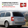 G-PLUS LED Rear Tail Lights Lamps Left & Right w/Bulbs Compatible with Chrysler Town & Country 2011-2016 CH2800198, CH2801198,5182531AE, 5182530AE