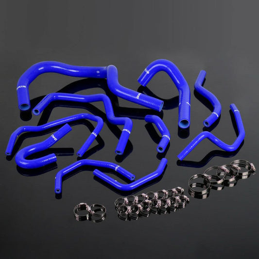 G-PLUS Silicone Radiator Coolant Hose Pipe Kit Clamps Compatible With Honda CRV MK1 1998-2001, Blue