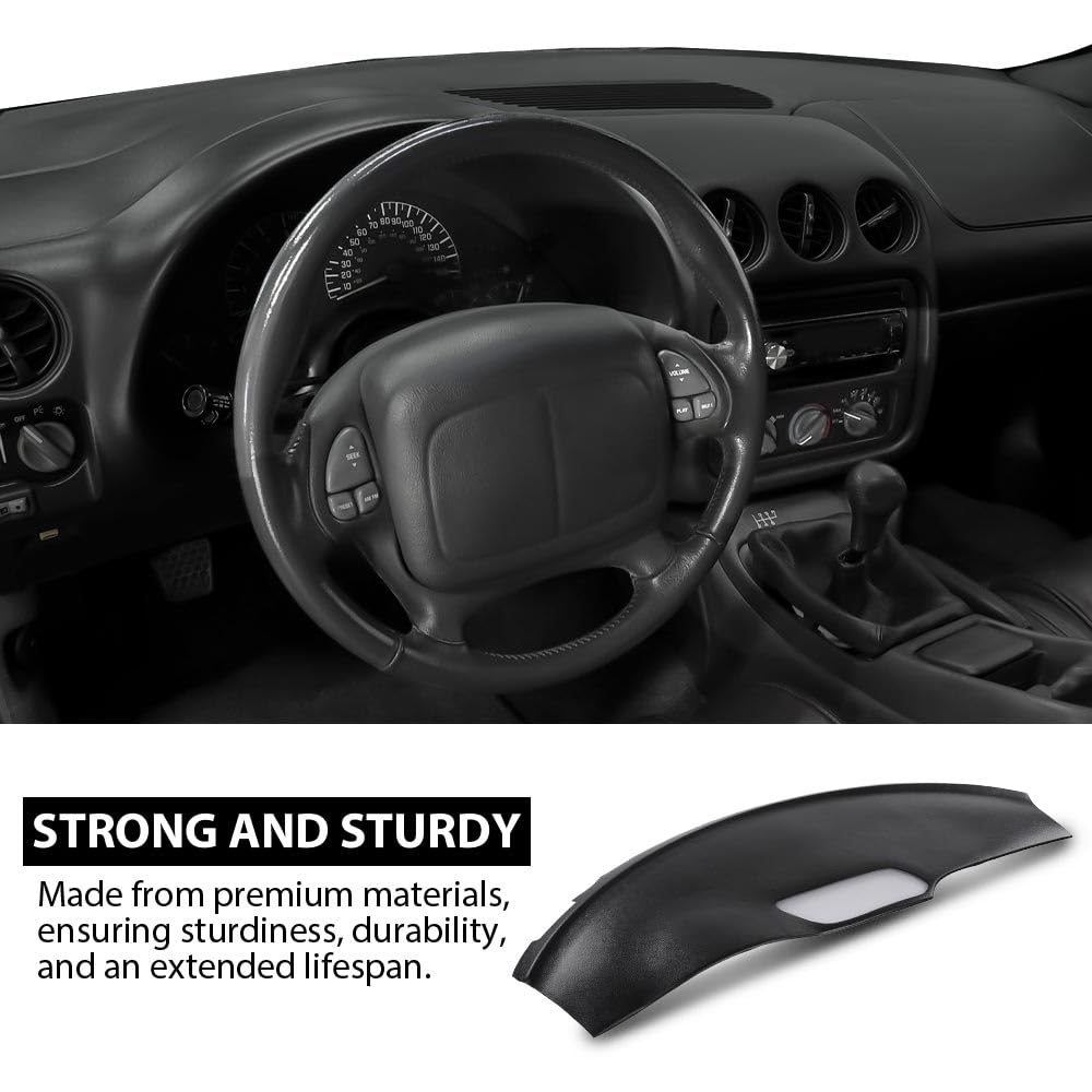 G-PLUS Black Dash Cover Compatible with Pontiac Firebird 1993-1996 18-925-DGR