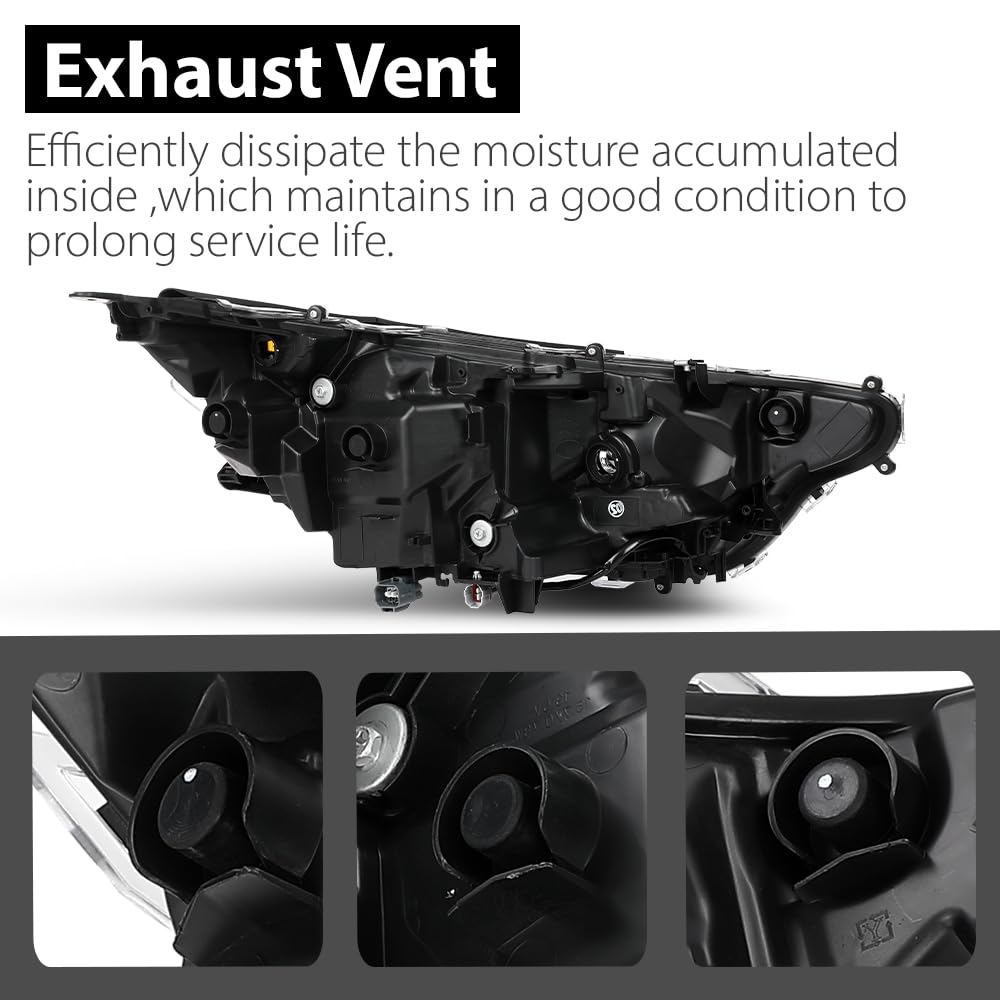 G-PLUS LED Headlights Assembly Front Headlamp Left Compatible with Toyota RAV4 XLE Hybrid XSE/Limited 2019-2022 81150-0R162 Bumper Headlamps,faros delanteros
