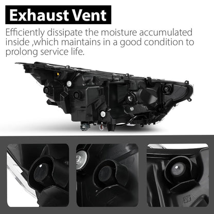 G-PLUS LED Headlights Assembly Front Headlamp Left Compatible with Toyota RAV4 XLE Hybrid XSE/Limited 2019-2022 81150-0R162 Bumper Headlamps,faros delanteros
