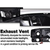 G-PLUS LED DRL Headlights Assembly, Compatible with 1999-2007 GMC Sierra 1500/2001-2007 GMC Sierra 1500 HD Bumper Headlamps, Smoky Lens Black Housing Clear Reflector,faros delanteros