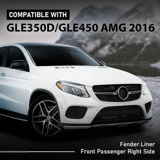G-PLUS Front Right Fender Liner Inner Assembly, Compatible with Benz GLE350d GLE450 4Matic 2016/ GLE43 GLE63 2016-2019, Passenger Side, 2926900130, MB1249194