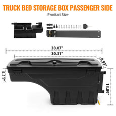 G-PLUS Truck Bed Storage Box Right for Chevy Colorado GMC Canyon 2015-2020 Side View