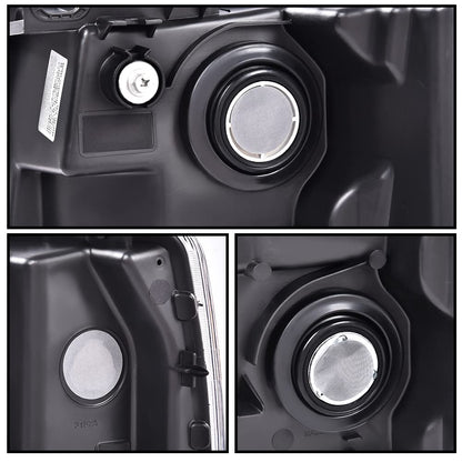 G-PLUS Headlights Assembly Fit Chevy Silverado 1500 2007-2013, Fit Chevy Silverado 2500 3500 & HD 2007-2014, Left & Right Headlamps Clear Lens Chrome Housing Amber Reflector, faros delanteros