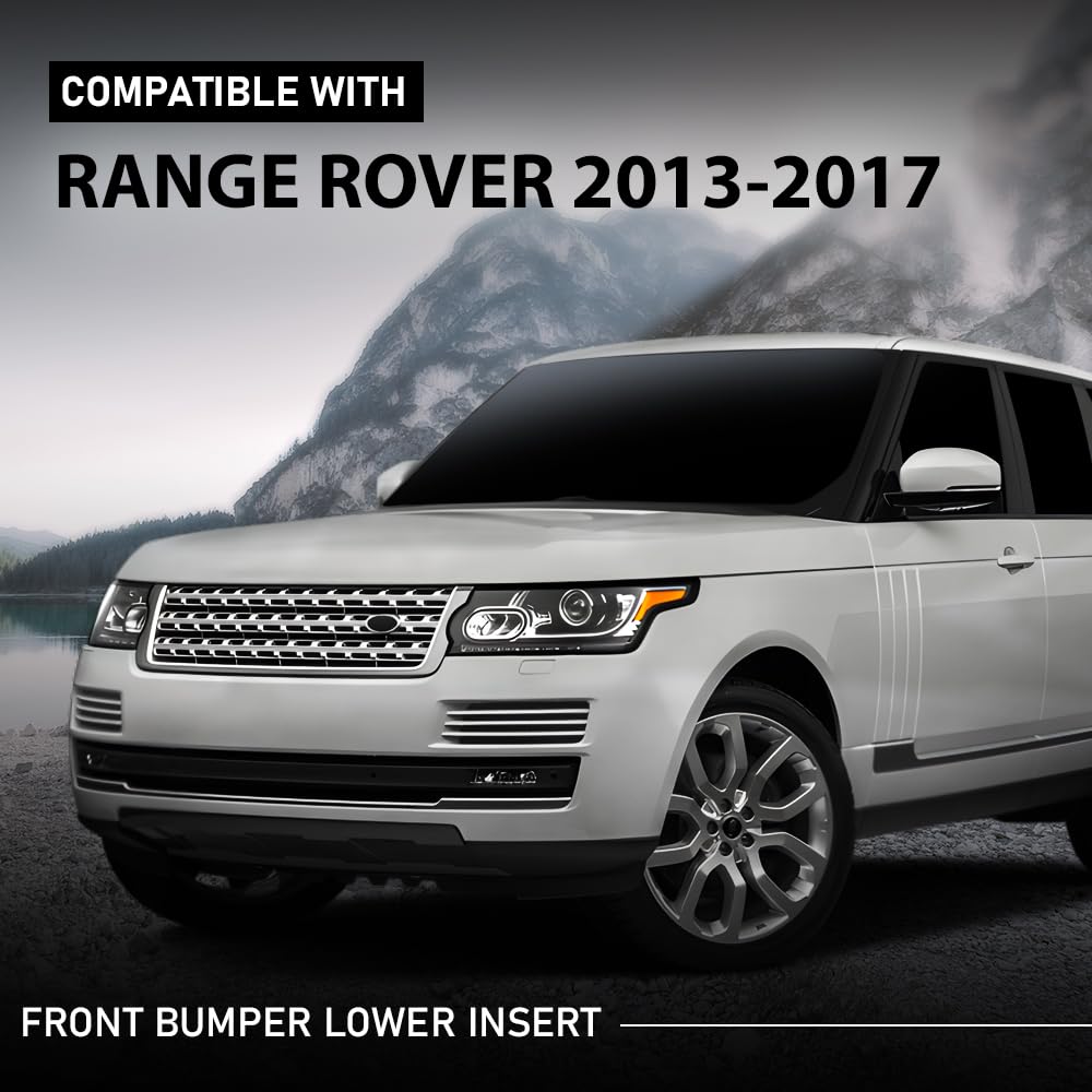G-PLUS Front Bumper Lower Insert Trim Molding Compatible with Land Rover Range Rover 2013-2017 LR038735 Black