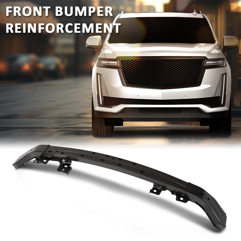 G-PLUS Black Front Bumper Reinforcement Compatible with Cadillac Escalade ESV 2021 2022 2023 2024, Compatible with Chevy Suburban Tahoe 2021-2024, Fit GMC Yukon & Yukon XL 2021-2024 84796459