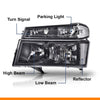 G-PLUS Headlights Assembly,Comaptible with Chevy Colorado/GMC Canyon 2004-2012,Fit Isuzu i-280 i-350 2006,Fit Isuzu i-290 i-370 07-08 Headlamps, Clear Lens Black Housing Clear Reflector