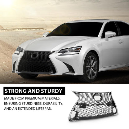 G-PLUS Grille Compatible with LX GS200t 2016-2017/GS350 2016-2020/GS450h 2016-2018 with F Sport Package with Park Assist Front 5310130890, LX1200192 Gray