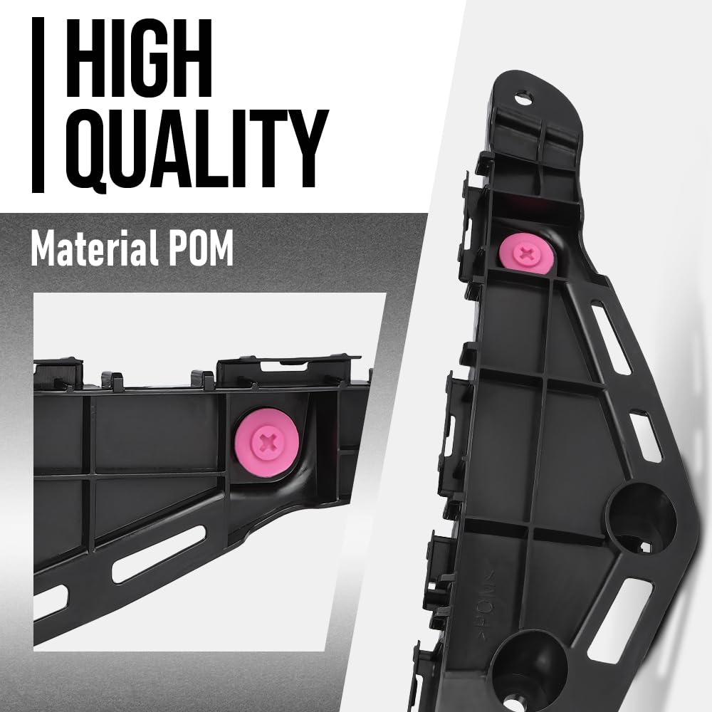 G-PLUS Bumper Cover Retainer Driver & Passenger Side Left & Right Bracket Compatible with LX 2016 2017 2018 2019 2020 2021 2022 525350E070, 525360E060, LX1033117, LX1032117 Black