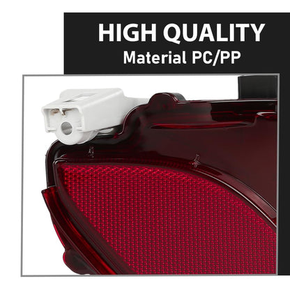 G-PLUS Rear Bumper Reflector Passenger Side RH Compatible with Toyota Highlander XSE/Hybrid Bronze Edition 2020-2023 81480-0E060, 814800E060, TO1185117 Red