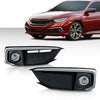 G-PLUS Front Bumper Fog Lights W/Switch Left & Right Side Compatible with Honda Civic 2-Door Coupe/ 4-Door Sedan 2019-2020 33950T5RA01, 33950TBAA01, 71185TBAK50, 71180TBAK50 Clear Lens
