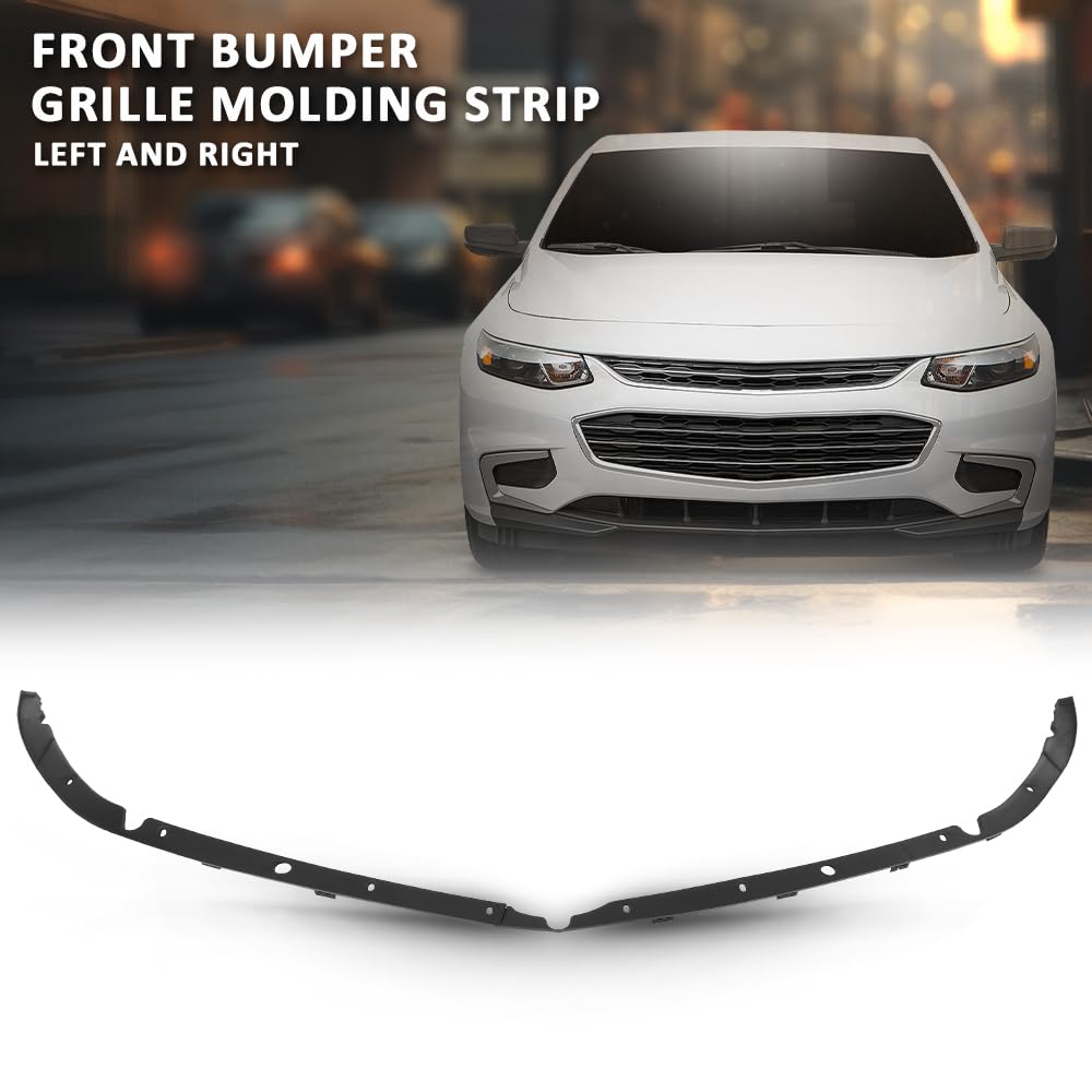 G-PLUS Front Bumper Grille Molding Strip Compatible with Chevy Malibu 2016-2021 23478391 23478390 2Pcs Right Left