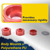 G-PLUS Body Mounts in Polyurethane PU Compatible With 1999-2017 F250 F350 Super Duty 2WD/4WD,Body Cab Mounts Bushings Kit (Red)