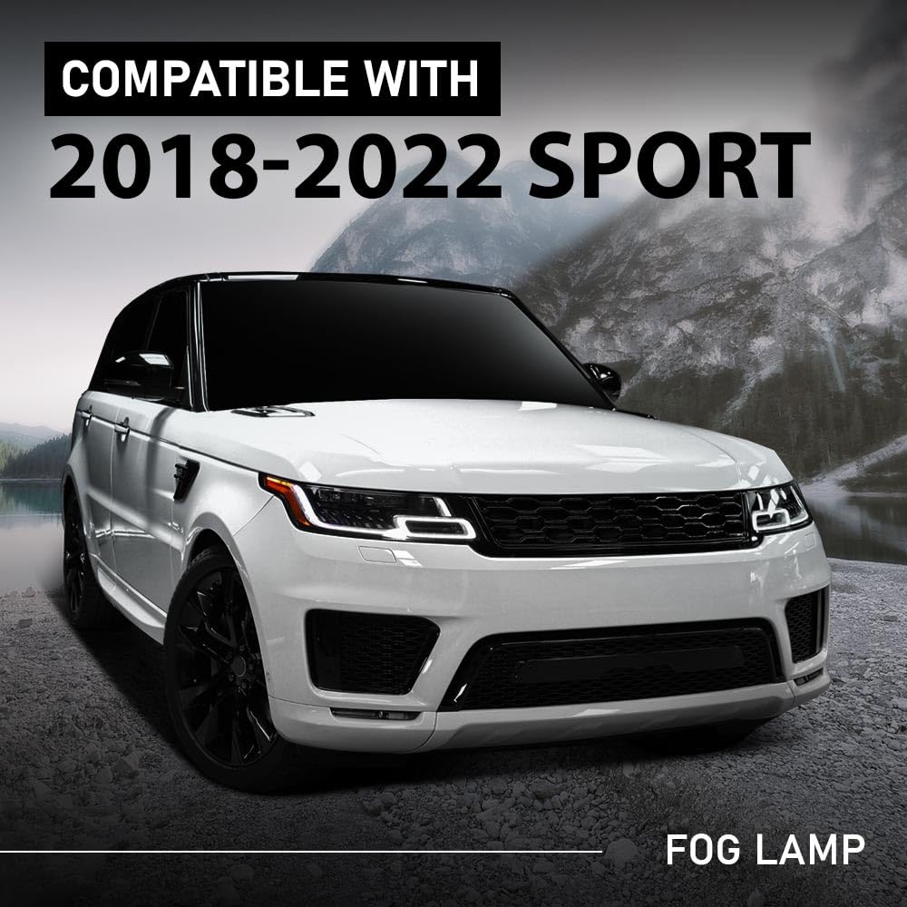 G-PLUS Fog Light Lamp Right Compatible with Land Rover Range Rover Sport 2018-2022,Fit Land Rover Range Rover 2018-2021