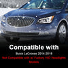 G-PLUS LED One Right Passenger Side Headlight Compatible with Buick LaCrosse 2014 2015 2016 DRL Headlamp w/Bulbs Halogen Clear Lens Chrome Housing Amber Reflector Bumper Headlamps,faros delanteros