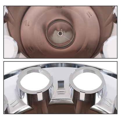 G-PLUS Chrome Wheel Covers Rear Axle Hub Caps 4 PCS Compatible with Most of 10 Holes 22.5" & 24.5" Semi-Truck Wheels with 11.25" Bolt Circle Wheels with 33mm Thread-On Lug Nut Covers