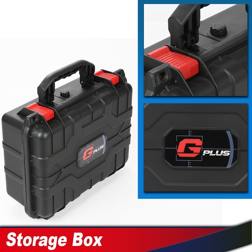 G-PLUS Hard VR Headset Carrying Case w/Foam Block Dividers,Waterproof Protector Storage Box Compatible with Meta Quest 3S/Quest 3/Quest 2,Travel Portable Case Fit Oculus Quest 3/Quest 2 Black&Orange