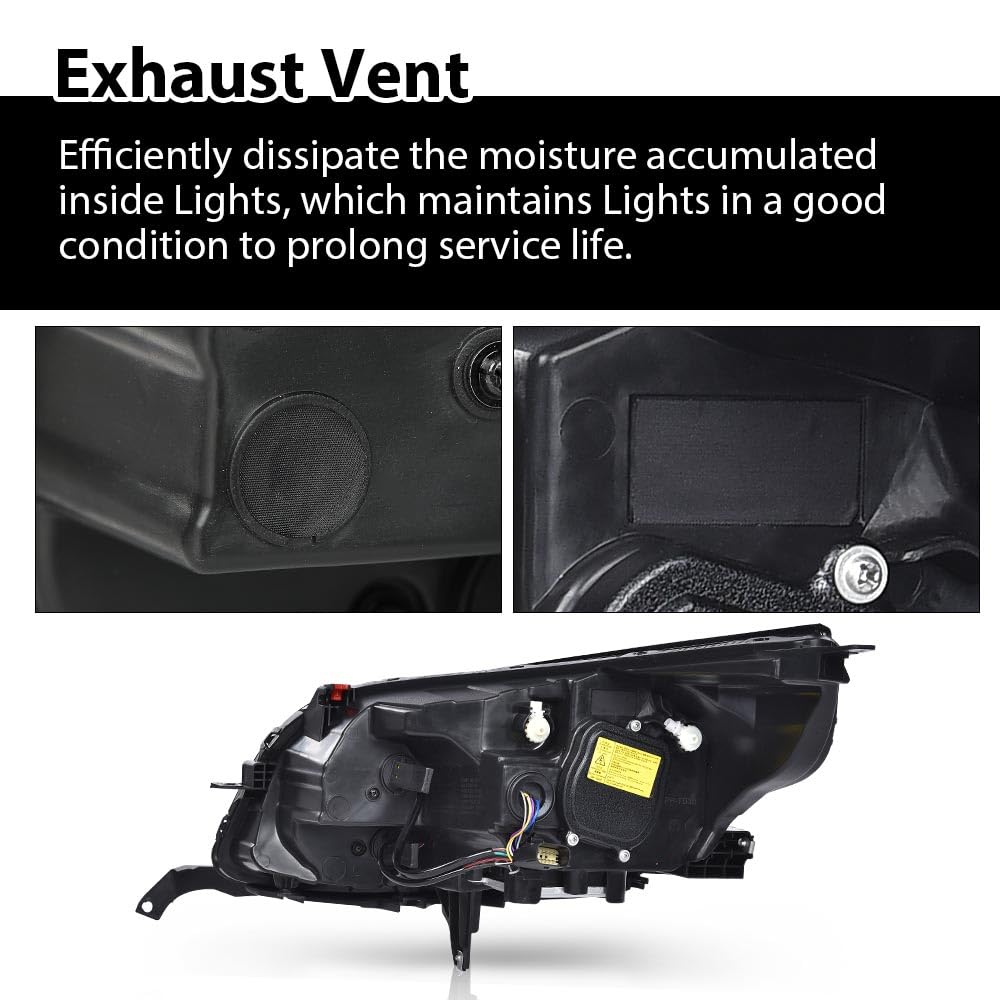 G-PLUS Headlight Assembly Compatible with Chevy Malibu Limited 2013 2014 2015 2016 Right Passenger Headlamps HID Xenon Lamp w/o D3S HID Bulb Clear Lens Black Housing,faros delanteros
