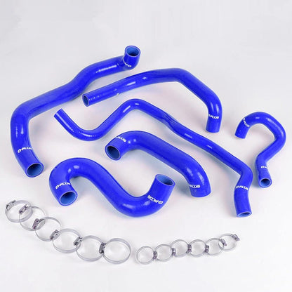 G-PLUS Silicone Radiator Hose Piping Kit Clamps Compatible With 1985-1987 BMW 320i M20 B20/M20 B23/325i M20 B25,Blue