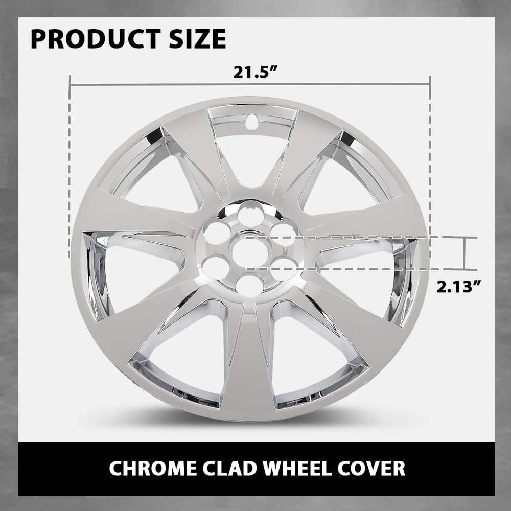 G-PLUS 20" Chrome Clad Wheel Cover Compatible with Cadillac SRX 2010 2011 2012 2013 22770789