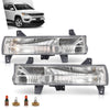 G-PLUS Front Bumper Parking Lights Pair Compatible with Jeep Compass 2017-2021 55112721AB Clear Lens