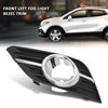 G-PLUS Front Left Driver Bumper Insert Fog Light Bezel Trim Compatible with Buick Encore 2013 2014 2015 2016 GM1038172, 95470236 Chrome Black