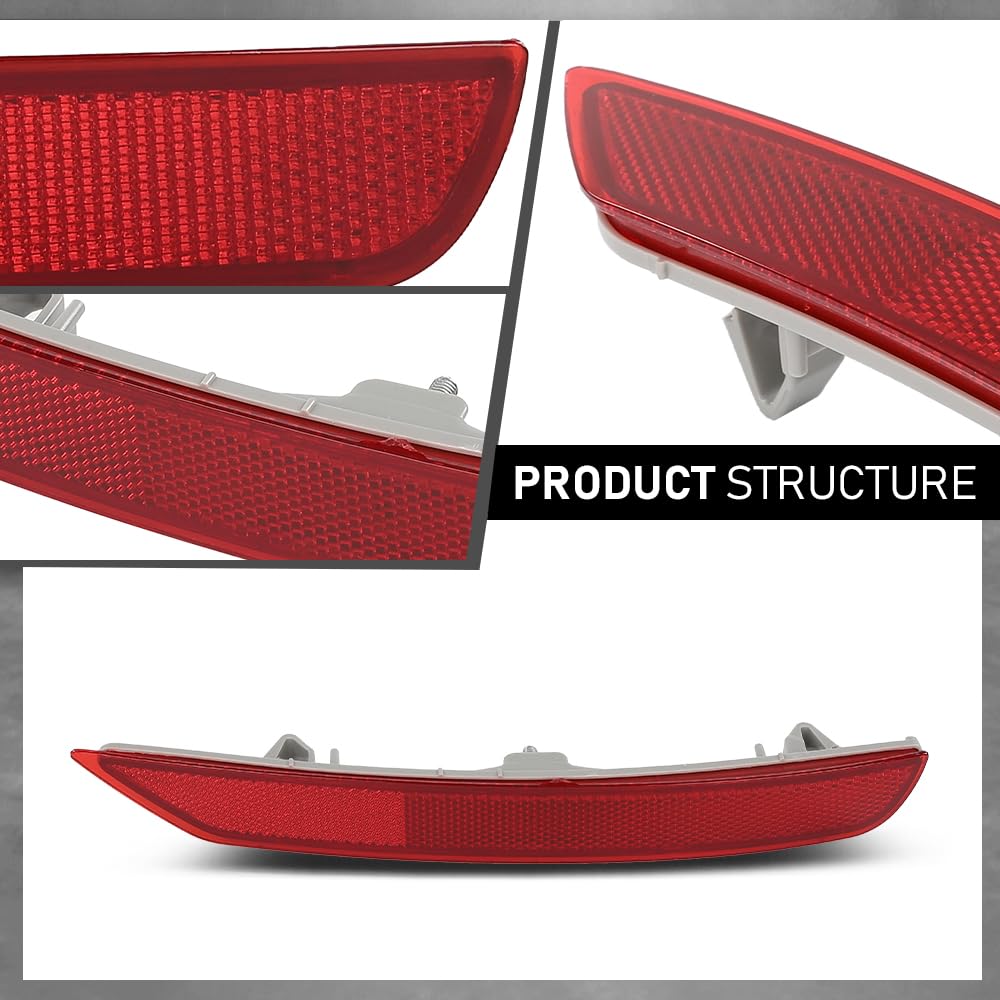G-PLUS Rear Bumper Reflector Lamp Compatible with Subaru Forester 2.0L 2.5L 2009-2018 84281SC000, 84281SC010