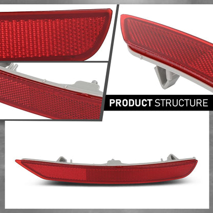 G-PLUS Rear Bumper Reflector Lamp Left Compatible with Subaru Forester 2.0L 2.5L 2009-2018 84281SC010