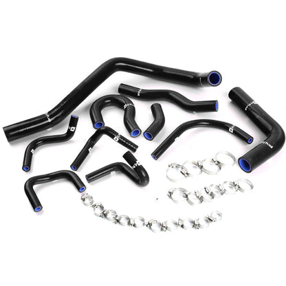 G-PLUS Silicone Radiator Hose Pipe Kit Clamps Compatible With 1988-1991 Civic/CRX EE EF/CR-X Base/DX/HF/Si,Black