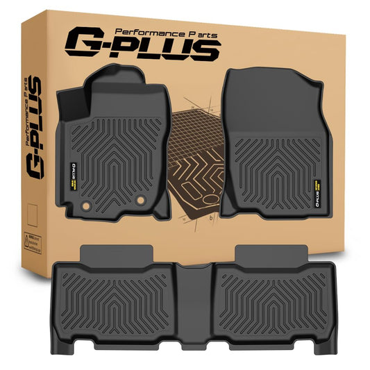 G-PLUS Floor Mats, Compatible with Toyota RAV4 2013-2018, 1st & 2nd Row, All Weather Protection TPE Floor Liners Black