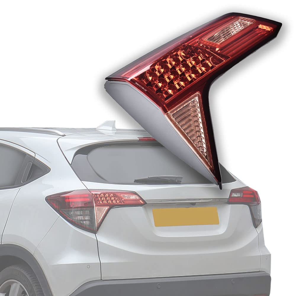 G-PLUS Inner Tail Light Compatible With 2016 2017 Honda Hrv LX/EX/EX-L/Epic/Uniq Sport Utility 4-Door Sedan Factory Style Automotive Trunk Brake Rear Inner Lamp Chrome Housing,Driver Side (Left)