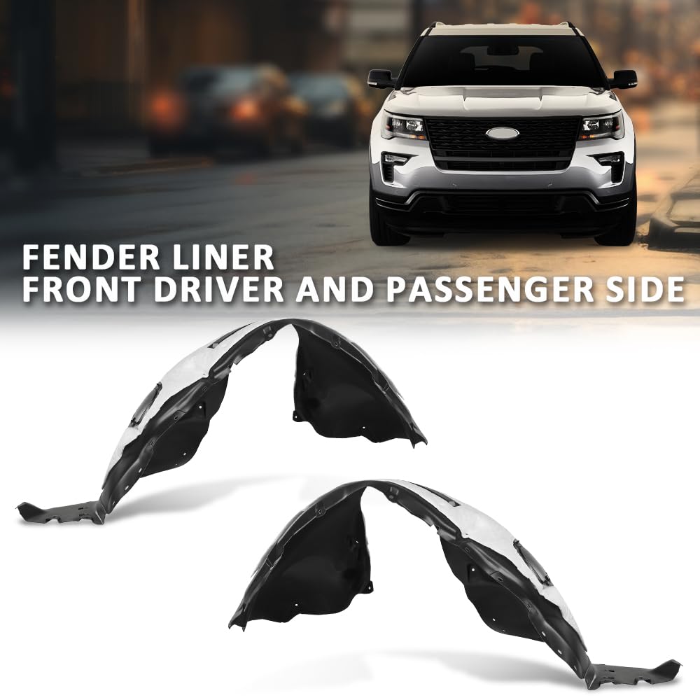 G-PLUS Front Right Fender Liner Inner Splash Shield, Compatible with Ford Explorer Police Interceptor Utility Base Sport Utility 4-Door 2016-2019, Passenger Side, FB5Z16102E, FO1249178