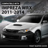 G-PLUS Front Bumper Cover Compatible with Impreza 2011-2014 (Submodel: WRX, WRX Limited, WRX Premium, WRX STI, WRX STI Limited), 57704FG113, SU1000167, Primed Black