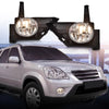 G-PLUS Pair Bumper Fog Lights Compatible with Honda CR-V models only 2005-2006 Driver & Passenger Side Fog Lamps Assemblies Clear Bumper Driving Fog Lights HO2591104