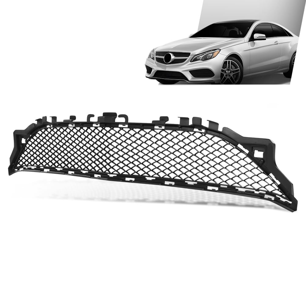 G-PLUS Front Lower Bumper Grill Grille Mesh, Compatible with Benz W207 E-Class E350 E400 E550 2014-2017, 2078850224, MB1036150